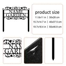 1pc Personalized Metal Garden Stake Name Plate, Customized Metal Surname Sign, Metal Garden Art Decor, Address Plaque, Outdoor Sign, Gardener Gift,Multi-Functional, ,Ornamental,Reusable,Exquisite,Stylish,High-Quality,Colorful,Modern,Custom,Personalized,Unique,Ideal Gifts For Him,Ideal Gifts For Her,Boyfriend,Dad,Girlfriend,Mom,Family,Friends,Tea Room,Home,Garden,Office,For Anniversaries,For Valentine's Day,For Mother's Day,For Birthdays,For Father's Day,For Graduation,For Weddings,For Housewarming