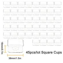 45 Stücke Wertpackung von Diyclan Transparenten Kunststoff Tee Wachs Tassen Herstellung Behälter mit mehreren Formen für künstlerische Kreationen