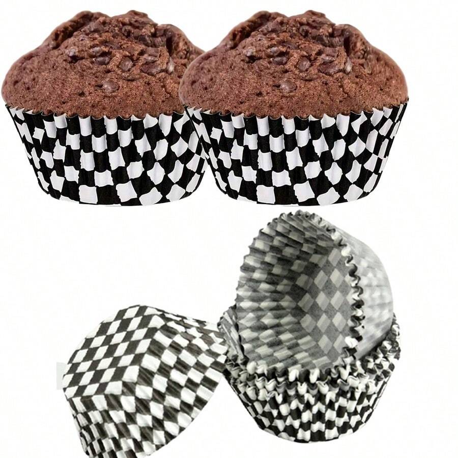 Disposable Ruffled Round Shape Non-Stick Paper Baking Cup, Greaseproof ...