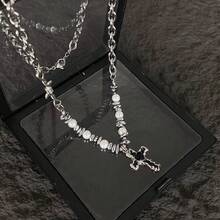 1pc Hip Hop Style Pearl Necklace Pendant For Men - Pendant Necklace - View 4