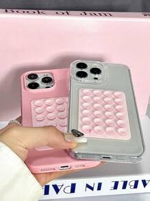 Apple telefoonhouder 2 stuks/pak groot gat Jelly Space Shell zuignap anti-drop telefoonhoesje compatibel met iPhone