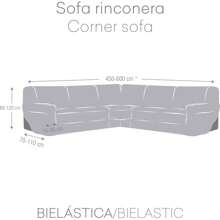 Eysa Jacquard Bi-Elastic Corner Armchair Cover Extra Soft Touch - Corner Armchair Cover Maximum Adaptability And Protection Perfect Fit - Corner Armchair Cover 100% Made In Spain - 駝色 - 查看 3