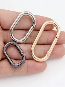 5pcs Metal Oval Spring Buckle Can Be Opened Keychain Bag Hook Dog Chain Buckle Accessories O-Ring Buckle Luggage Hardware Accessories Oval Opening Carabiner