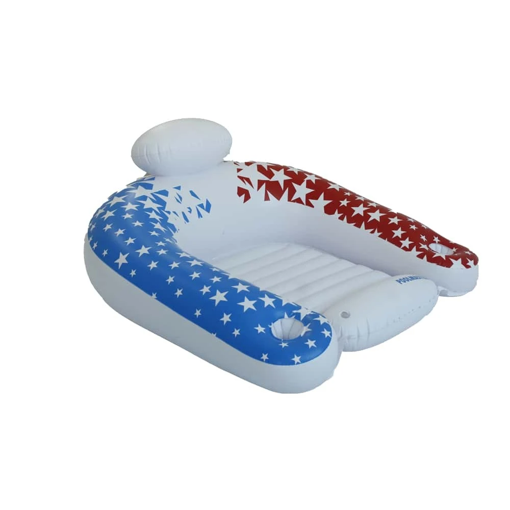 Komsoup Chaise Flottante Hamac Pour Piscine – Siège Aquatique Semi-Immergé – Polyester Résistant – Pour Plage, Lac, Rafting – Sans Nouille