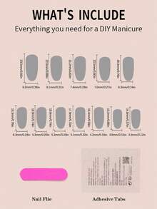 24入組中長款杏仁式貼片美甲，粉紅底色，閃亮的紫藍貓眼漸層，經典優雅風格，適合女孩和女性的經典禮物 - 紫色 - 查看 5