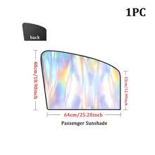 Magnetyczna osłona przeciwsłoneczna do samochodu w kolorze laserowym, nieprzezroczysta letnia zasłona okienna z izolacją termiczną w kolorze tytanowo-srebrnym, opcjonalnie: 1 szt. Czarna/srebrna strona kierowcy, 1 szt. Czarna/srebrna strona pasażera, 1 szt. Czarny/srebrny tył.