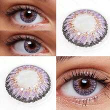 10 Pares  De Lentes De Contacto  Suaves Y De Colores Apariencia De Ojos Grandes, Diámetro De 14.5 Mm, 1 Año CON ESTUCHE INCLUIDO - Multicolor - Ver 7