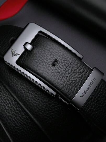 WilliamPOLO William Polo New Fashion Pin Buckle Leather Belt, Versatile Dress Belt For Men, High-Quality, Gift Box Included - Belt Length Adjustable Summer, School Casual, Business, Boyfriend Husband Father Dad Men Gift, Daily Wear, Fashion, Teen, Outdoor, Vacation, Athletic, Travel, Street, Boho, Vintage Fall, Autumn, Halloween Autumn-Winter Accessories,Suitable For Teens, Youth,Men,Casual, Outdoor, Athletic, Vacation, Graduation Gifts, Birthday, Daily Wear