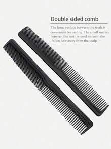 4-Piece Hairdressing Tool Set, Including Barber Scissors, Thinning Shears, Straight Scissors, Hairdressing Apron, Hairdressing Care Set, Adult Barber Clothes, Scissors Apron, Hair Dryer, Comb Pattern Hairdressing Cloth, Hair Salon Hairdressing Shoulder Cloth, Can Be Used By Children, The Elderly, Women, Men And Girls, - Black - View 3