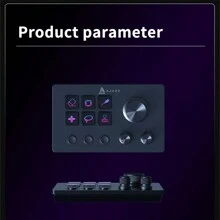 NACODEX NACODEX-Desktop Helper Console Panel Controller Speculation Live Office Tuning Programmable Shortcut Keys Custom Multi-Scene Multifunction-AKP03E Black International Version