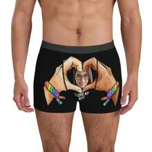 Custom Funny Underwear Personalized For Men Boyfriend Husband Boxer Briefs With Photo Face Valentine's Day Gifts For Him - Black - View 12