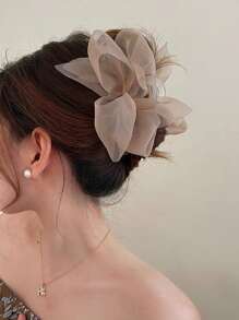 蝴蝶结雪纺飘带优雅十字发爪情人节情人爪夹发夹发夹发夹发夹发夹秋冬发饰女士度假装女士 - 彩色 - 查看 14