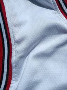 Boyfriend Style Men's Embroidered Basketball Jersey 23 White Casual Sleeveless Vest V-Neck T-Shirt Party Sports Top
