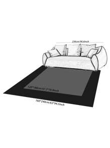 1pc Abstract Color Block Area Rug, Modern Minimalist Style Polyester Crystal Velvet Rectangular Sound-Absorbing Non-Slip Carpet For Living Room, Bedroom, Home, Party Use