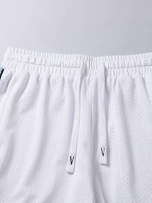 Pantaloncini da basket professionali da uomo stile boyfriend, per uso all'aperto, pantaloncini sportivi versatili di - Bianco - Visualizzare 4