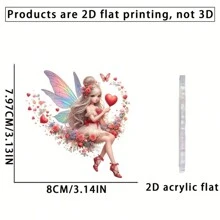1pc 2d Plane Effect Green Butterfly Fairy Festival Party Decoration, Home Garden Tree Hanging Plaque Sign, Backpack Keychain Pendant Gifts Birthday Graduation