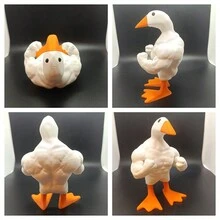 1pc Novelty Funny Creative Muscle Duck Decoration For Garden Table Home Resin Crafts Gift - White - View 4