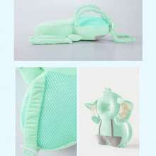 1pc Mint Blue Elephant Shaped Baby Head Protector For Learning To Walk, Ventilated, All Seasons Headguard, Baby Cushion Pillow - Mint Blue - View 9