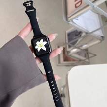 1件女款運動錶帶，適用於 38mm 40mm 41mm 42mm 44mm 45mm 46mm 49mm Series Ultra S11/10 9/8/7/6/5/4/3/2 SE - 黑色 - 查看 2