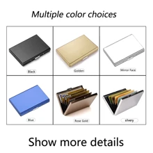 Portefeuille en métal en acier inoxydable pour femme ou homme, noir S pour femme, portefeuille pour homme, noir S pour femme, cadeau, petits cadeaux, cadeaux d'anniversaire, cadeau pour homme, porte-cartes, porte-cartes de visite, porte-cartes de crédit pour homme, mini portefeuille, porte-cartes, portefeuille Rfid