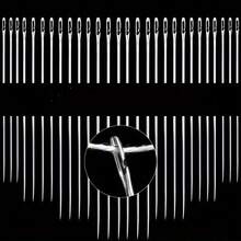 30pcs Self-Threading Needles With Random Sizes And Wooden Storage Tube, Easy Thread Sewing Needles For Elderly, Ideal For Clothes And Cross-Stitch Embroidery - Multicolor - View 6