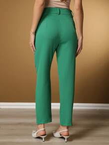 Women Pants - 綠色 - 查看 4