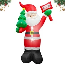 Inflatable Santa Claus Outdoor Courtyard Decoration With Built-In LED Lights Holiday Party Outdoor Home Decoration Suitable For Lawn/Garden/Terrace/Indoor - Ông già Noen - Xem 8