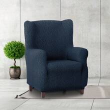 Eysa Funda de Sillón Orejero de Jacquard Súper Elástico - Funda Sillón Orejero Protección y Adaptabilidad Máxima 100% Made in Spain - Azul - Ver 6