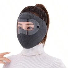 1pc Windproof Anti Dust Full Face Masks Cycling Ski Breathable Masks Eye HD Anti Fog Goggles Hood Cover Winter Warm Hat Caps - Multicolor - View 12