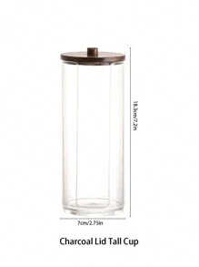 3 Packs Qtip Holder Bathroom Dispenser Storage Swabs, Makeup Pads, Dental Floss Picks - Clear Jar With Brown Wood Lid,For Holiday Beach, Bathroom Collection, Bedroom Collection, Large Capacity