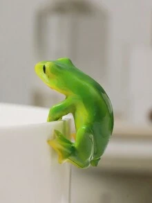 1入組青蛙小型花園裝飾品，適用於小型景觀、盆景和水族箱 - 適用於海洋主題家飾和DIY項目，盆式裝飾吊墜 - 園藝景觀設計 - 露台花盆裝飾工藝品 - 綠色 - 查看 3