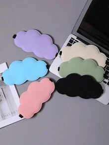 Máscara para los ojos en forma de nube 6D para dormir la siesta, alivio de tensión ocular, bloqueo de luz y transpirable, unisex - Multicolor - Ver 4