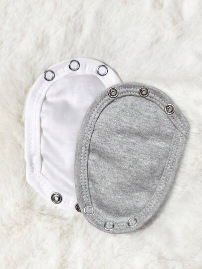 2pcs/4pcs Double-Layer Fabric (Thicker) Extender Panels For Metal-Fastened Baby , Rompers, And Bodysuitsbaby Shower Family Decorations Gifts