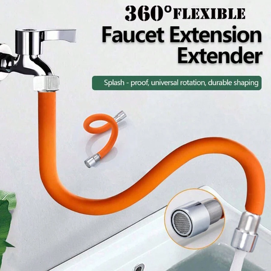 50CM Kitchen Faucet Extension Hose Bathroom 360° Rotation Bending