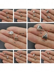 4Color 20 Types Of Three-Way Connecting Beads Alloy For Bracelet Necklace Pendant DIY Handmade Jewelry Accessories Making R224