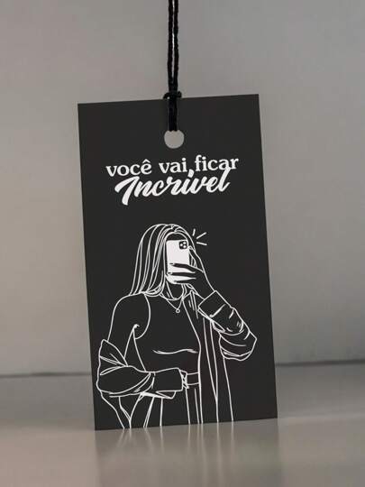 Etiqueta Tag para Loja de Roupas Camisetas 9x5 250g