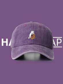 1pc Men's Simple Baseball Cap, Fashionable Animal Cat Printed Baseball Cap, Lovely Japanese-Style Soft Top Sun Hat, Spring/Autumn Visor Hat, Women's Hat, Unisex Adjustable - Multicolor - View 24