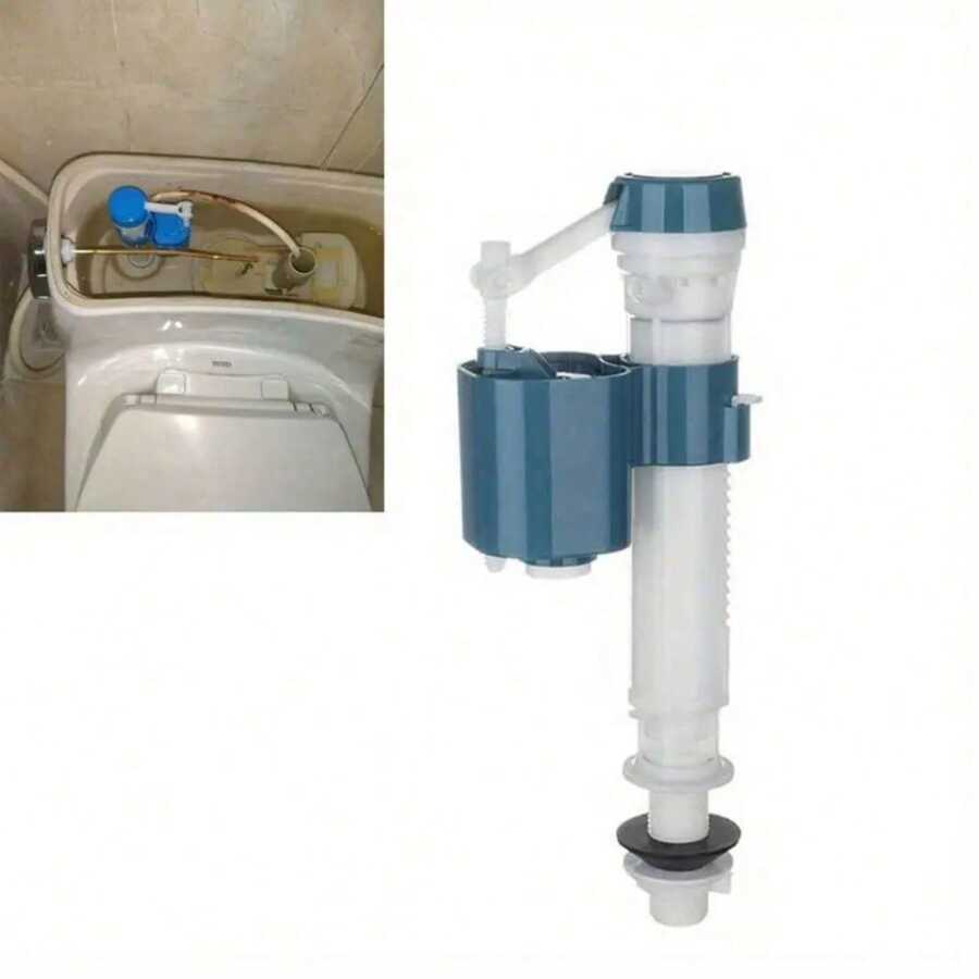1pc Universal Toilet Water Fill Valve - Compatible With Old & New Toilets - Plastic Floating Ball Valve Suction - Toilet Inlet Valve Accessories - White - View 1