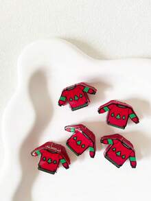 Bộ 5 phụ kiện tóc hình bông tuyết cây thông Noel cho nữ (Kẹp áo len, dây buộc tóc, kẹp tóc) Tai hươu - Nhiều màu - Xem 11