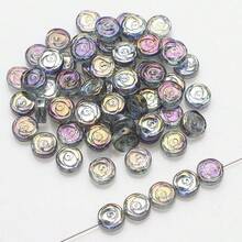 105pcs 6mm Rose Shaped AB Color Glass Crystal Loose Beads String For DIY Necklaces And Jewelry Making - One Bag - View 7