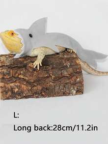 1pc Grey Felt Shark Lizard Costume For Pet Reptiles - Grey - View 7
