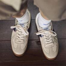 Men's Casual Retro German Exercise Shoes, Autumn New Style, Outdoor Sports, Japanese Style, Niche Flat Shoes, Couple White Sneakers