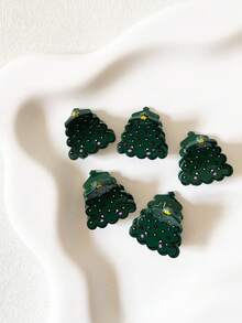 Bộ 5 phụ kiện tóc hình bông tuyết cây thông Noel cho nữ (Kẹp áo len, dây buộc tóc, kẹp tóc) Tai hươu - Nhiều màu - Xem 8