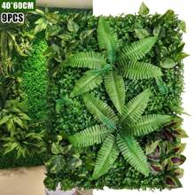 HOHOBLA LOYALHEARTDY-BTG 9Pcs 23.62"X15.75"X1.57" Artificial Mat Greenery Panels Topiary Hedge Plant, Privacy Hedge Screen Suitable For Outdoor Garden Backyard Fence Fence Privacy Screen And Indoor Wall Decor[Best Gift For Family&Friends] Wedding Party Favors Room Decor Bride - Green - View 10