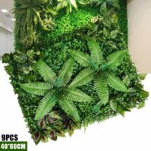 HOHOBLA LOYALHEARTDY-BTG 9Pcs 23.62"X15.75"X1.57" Artificial Mat Greenery Panels Topiary Hedge Plant, Privacy Hedge Screen Suitable For Outdoor Garden Backyard Fence Fence Privacy Screen And Indoor Wall Decor[Best Gift For Family&Friends] Wedding Party Favors Room Decor Bride - Green - View 11