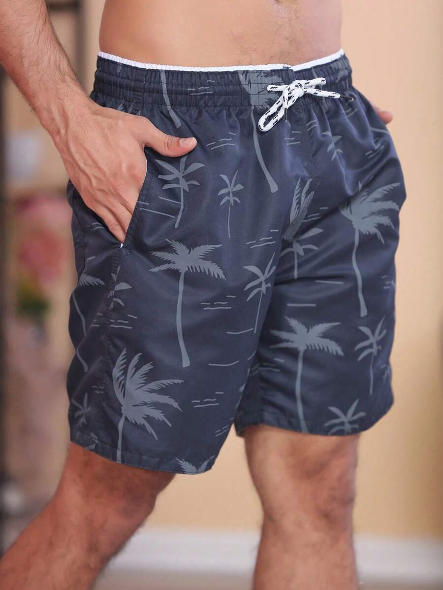 Men Beach Shorts - Màu xanh hải quân - Xem 1