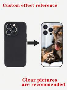 Apple 1pc Customized Fashionable Unisex Black Tpu Phone Case With Personalized Print, White Text Design With Various Themes Such As Anniversary, For Christmas, For Halloween, For Winter, For Prom, For Fall, For Father's Day Iphone Case, Phone Cover, Phone Case Stylish,Colorful,Vintage,Cute,Contracted,Funny,Kawaii Custom,Personalized,Unique,Customized Ideal Gifts For Him,Ideal Gifts For Her Boyfriend,Girlfriend,Family,Friends,Grandparents,Couple,Pet Lovers