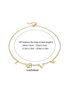 Collar personalizado con nombre de acero inoxidable, joya de gargantilla con inicial monograma hecha a mano, regalo de Navidad/Día de San Valentín para ella