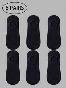 1/6 双装女士吸湿排汗短袜，黑色，织物材质，运动袜，柔软女士踝袜，日常穿着袜 - 黑色 - 查看 6