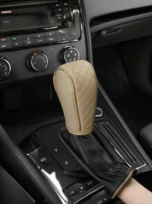 Xe Ô Tô Dịch Chuyển Tay Cầm Bao Da PU Chống Trơn Trượt Chống Mài Mòn Dịch Chuyển Núm Trang Trí Bảo Vệ Đa Năng Ô Tô Phụ Kiện Nội Thất - Nhiều màu - Xem 4